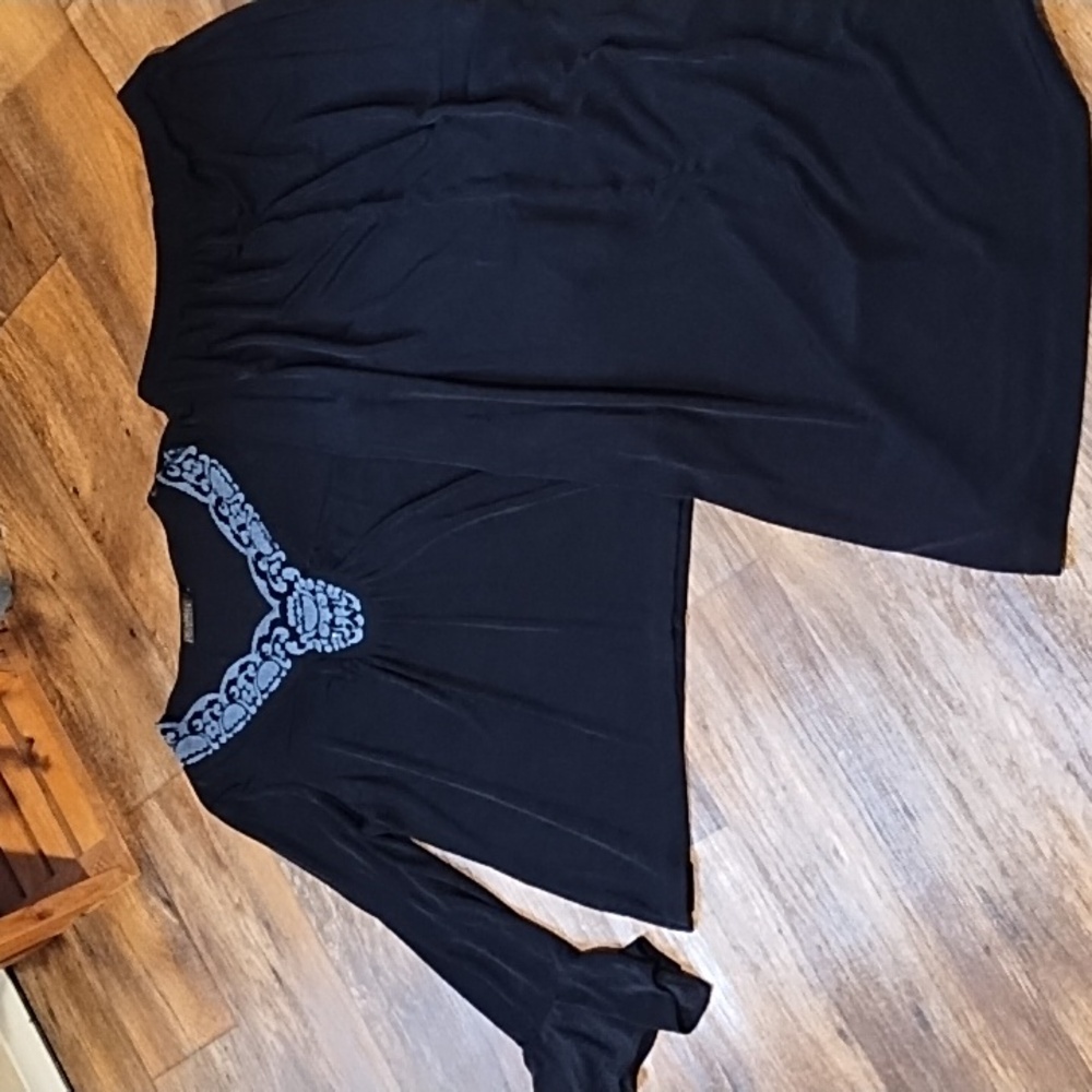 Picadilly Fashion Black and Blue Skirt Set